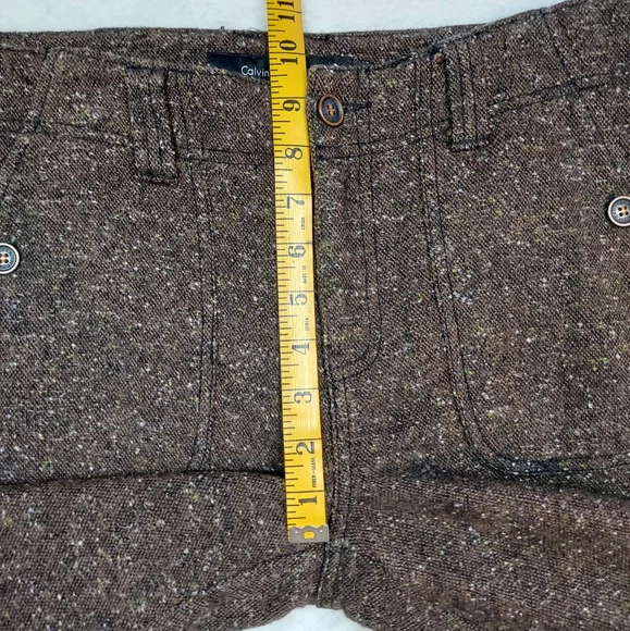 Calvin Klein Jeans Wool Blend Lined Dress Pants Mid Rise Straight Leg Size 6 - Picture 6 of 12